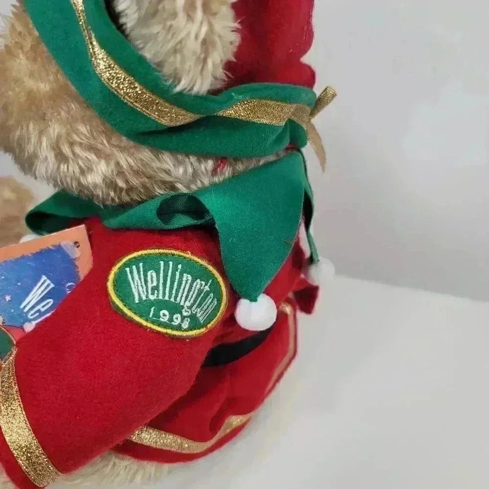 Wellington the Christmas Bear 1998 vintage plush stuffed animal NWT 12in… - Picture 5 of 7